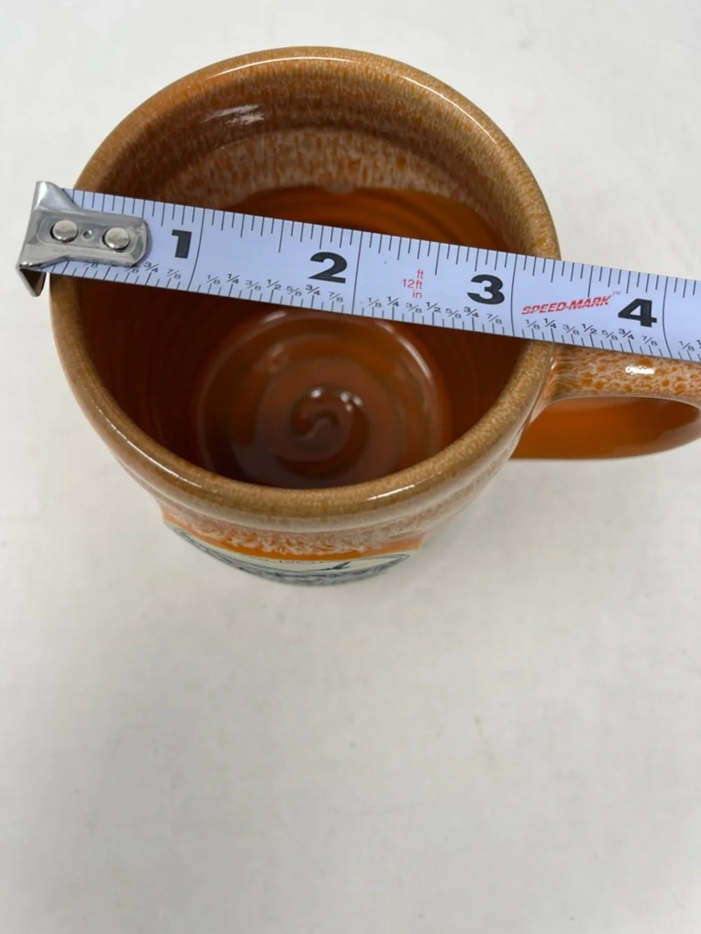 DENEEN POTTERY HANDCRAFTED IN USA ORANGE MUG WHISKEYTOWN CALIFORNIA NEW